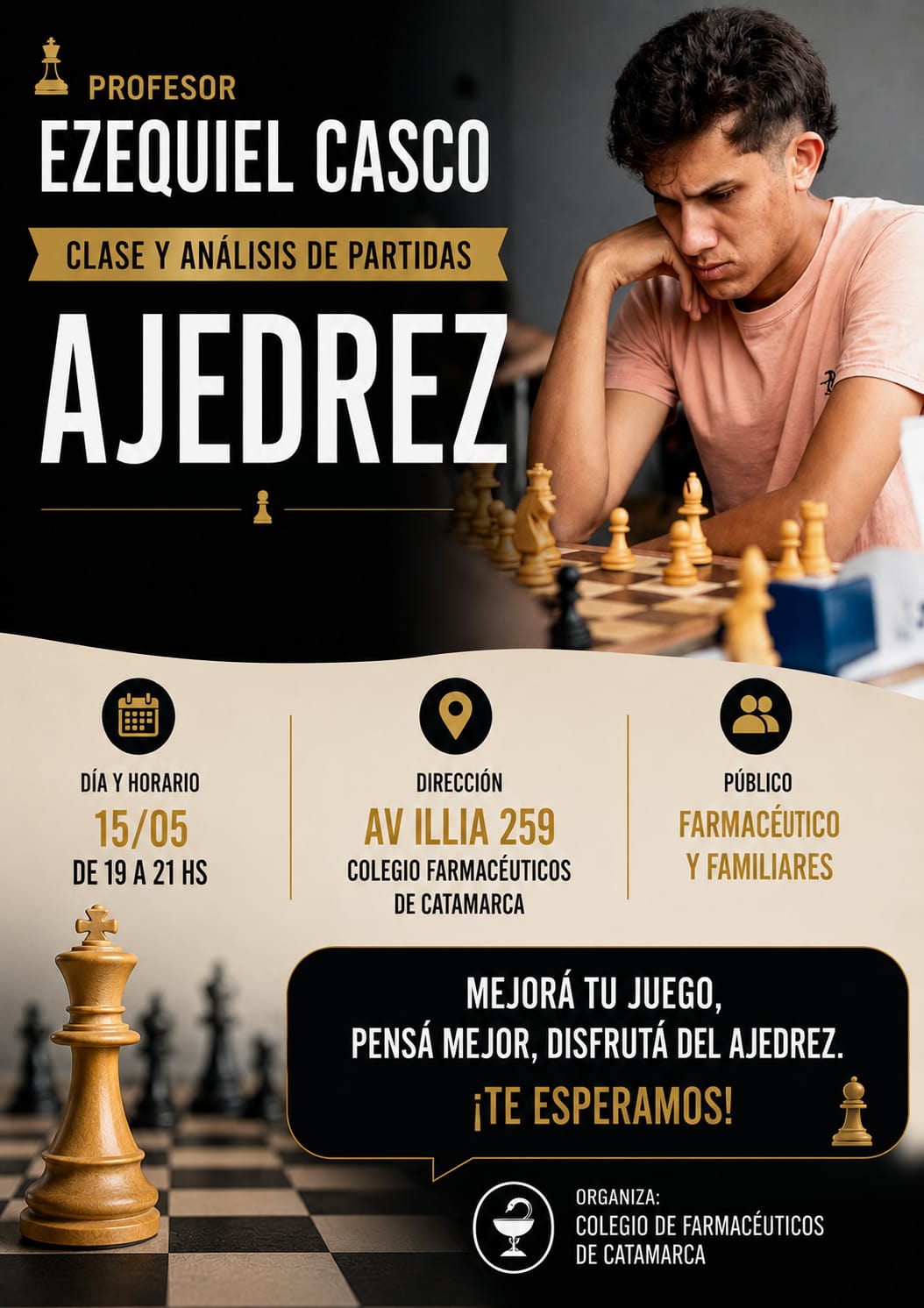 Invitación Ajedrez Ezequiel Casco
